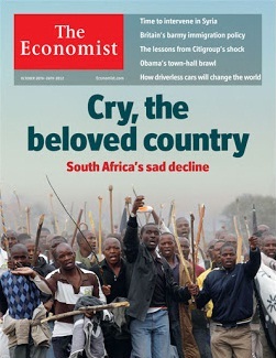 Le magazine ''The Economist'' a suscité de vives réactions en Afrique du Sud