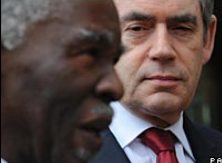 Thabo Mbeki et Gordon Brown  Londres ce week-end