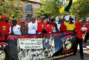 Des manifestants  prtoria, la capitale