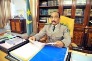 Le général Mohamed Ould Abdel Aziz auteur du putsch du 6 août 2008, le 10 août dans son bureau à Nouakchott