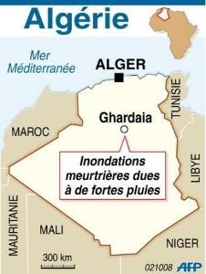La rgion algrienne de Ghardaia frappe par des inondations