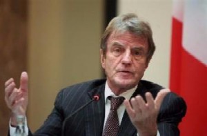 Le ministre franais des Affaires Bernard Kouchner.