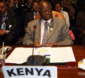 Le prsident knyan Mwai Kibaki, au sommet de l'Union africaine, le 30 juin 2008 en (Egypte)