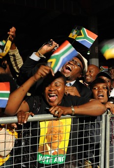 Des supporters de l'ANC