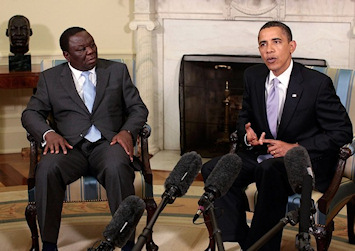 Morgan Tsvangirai et Barack Obama