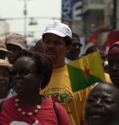 Manifestation du LKP contre la visite de Nicolas Sarkozy