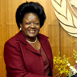 Laure Olga Gondjout, ministre de la communication du Gabon 