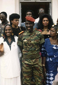 Thomas Sankara avec la chanteuse sud-africaine Miriam Makeba