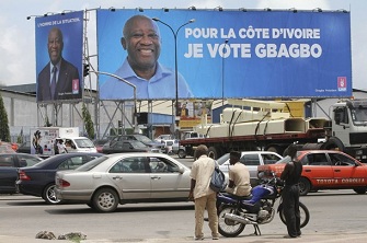 Affiche de campagne de Laurent Gbagbo pendant les prsidentielles