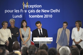 Nicolas Sarkozy s'est exprim depuis l'Inde sur la crise ivoirienne