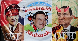 Affiches satiriques anti-Mubarak