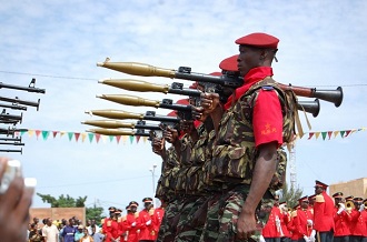 Des lments de la garde prsidentielle du Burkina en octobre 2008