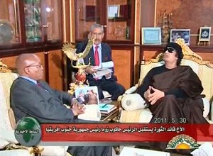 Jacob Zuma et Mouammar Kadhafi le 30 mai 2011  Tripoli