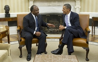 Ali Bongo et Barack Obama  la Maison-Blanche