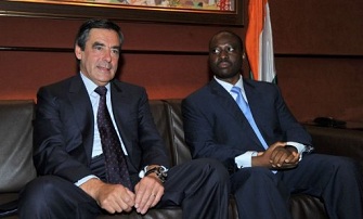 Franois Fillon et Guillaume Soro  Abidjan