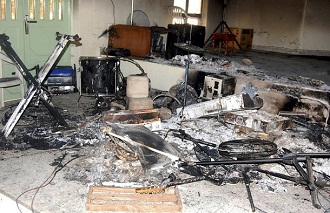 Des instruments de musique dtruits lors d'une attaque attribue  Boko Haram