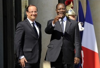 Alassane Ouattara et Franois Hollande  l'Elyse le jeudi 26 juillet 2012