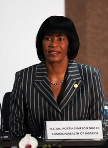 Portia Simpson Miller, premier ministre de la Jamaïque