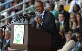 Paul Kagame le lundi 7 avril  Kigali