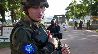 Un soldat de la force Eufor-RCA