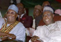 Obasanjo et Atiku Abubakar  l'poque o eurs relations taient harmonieuses