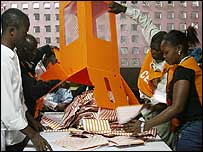 Un bureau de vote en RDC