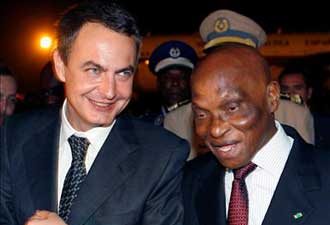 Abdoulaye Wade et Jose luis Zapatero