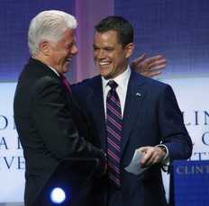 Matt Damon et Bill Clinton