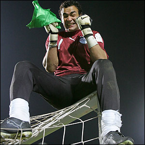 Le gardien egyptien Hassan El Adary a stopp deux tirs aux buts
