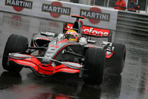 Lewis Hamilton durant le chaotique grand prix de Monaco