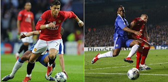 Cristiano Ronaldo et Didier Drogba