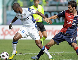 Samuel Eto'o lors du match contre Cagliari