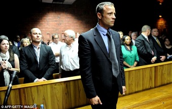 Oscar Pistorius au tribunal ce mardi en Afrique du Sud