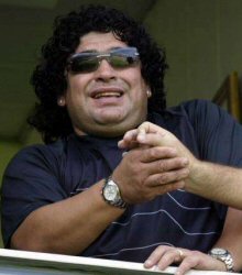 Diego Maradona proche de l'obsit