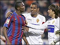 Samuel Eto'o a voulu quitter la pelouse
