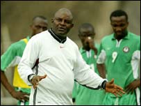 Christian Chukwu lors d'une sance d'entranement