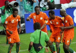 La joie de Drogba et des lphants