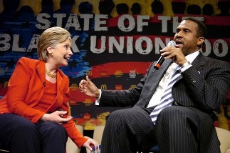 Tavis Smiley reoit Hillary Clinton en fvrier 2008  l'occasion du ''state of the black union'', un colloque qu'il tient tous les ans