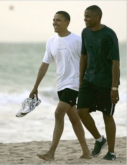 Barack Obama et Marty Nesbitt