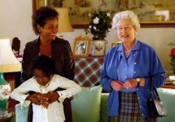 Michalle Jean, sa fille Marie-Eden Lafond et la reine Elizabeth II