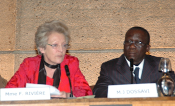 Franoise Rivire de l'Unesco et John Dossavi