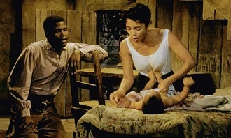 Sydney Poitiers et Dorothy Dandridge dans ''Porgy and bess''