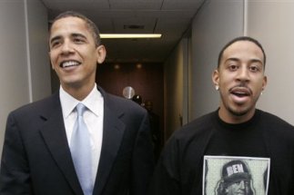 Barack Obama et Ludacris en février 2008