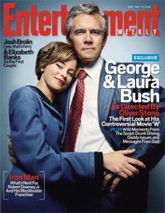 La couverture du magazine ''Entertainment Weekly'' au sujet du film d'Oliver Stone, ''W''