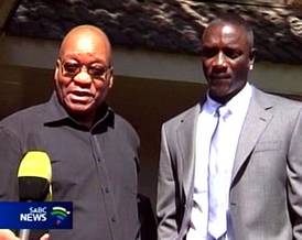 Jacob Zuma en compagnie d'Akon