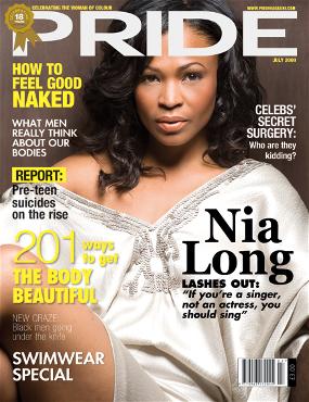 Nia Long en couverture de ''Pride Magazine'', numro de juillet 2009