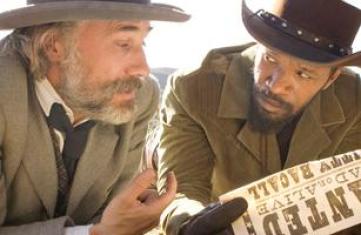 Christoph Waltz et Jamie Foxx dans ''Django Unchained''